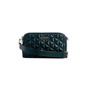 GUESS Kori quilted faux-leather double zip small crossbody bag -Forest Green (U)
